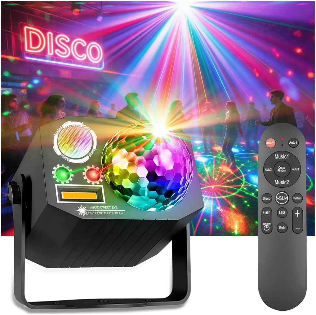 Audio Music Dj - أضواء كرة الديسكو للحفلات مع نمط