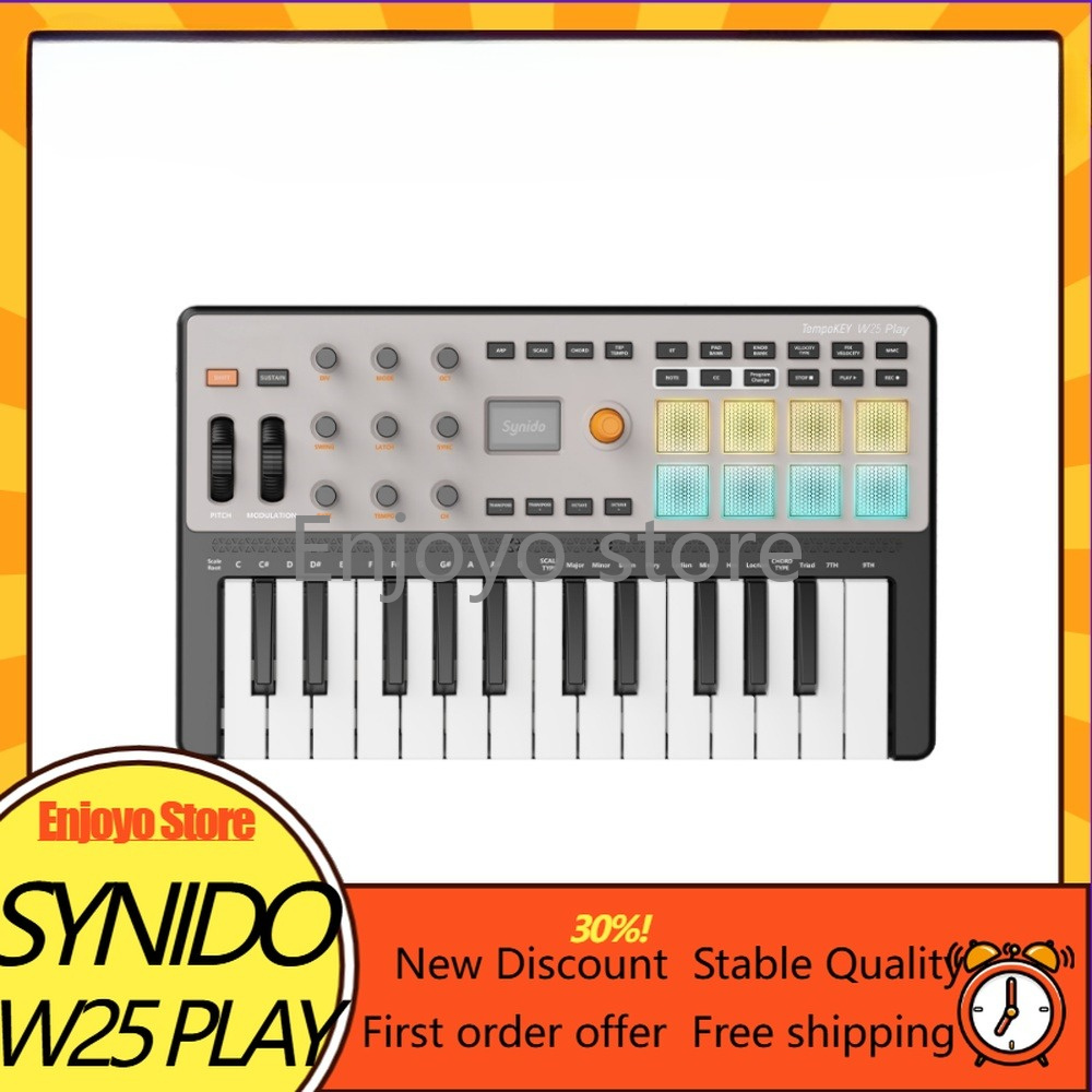 سينيدو تيمبوكي W25 لوحة مفاتيح - مراجعة Midi Controller Pad وسعره