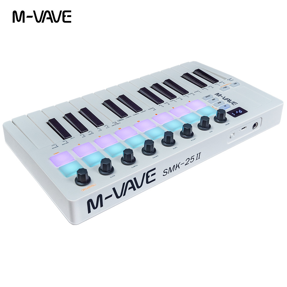 لوحة مفاتيح ميدي بلوتوث M-VAVE - مراجعة Midi Controller Pad وسعره