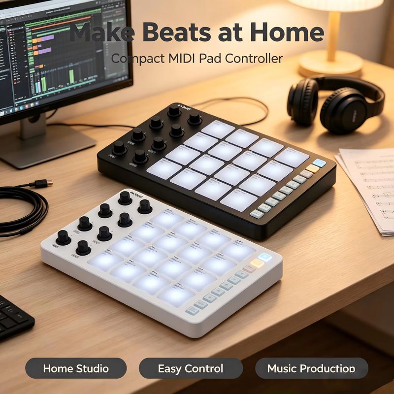 جهاز تحكم لاسلكي بتقنية البلوت - مراجعة Midi Controller Pad وسعره
